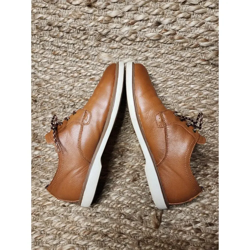 Florsheim Supacush Jr Boys Oxford Dress Shoes Cognac Leather Kids Size 7 M